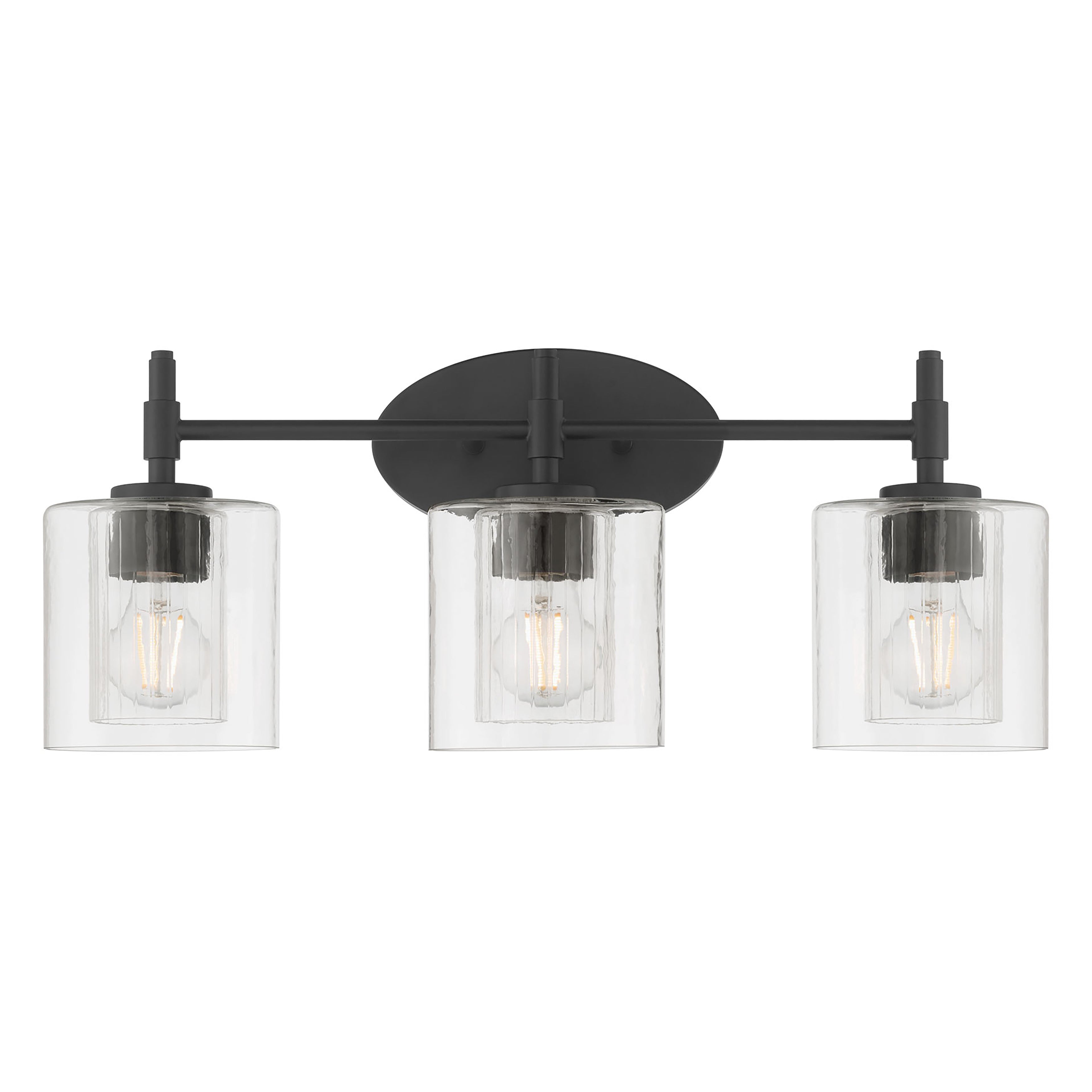 23.5'' Solventa Matte Black 3 Light Bath Vanity