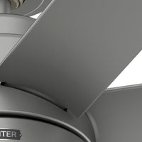 52 inch Brazos ENERGY STAR® Matte Silver Damp Rated Ceiling Fan with LED Light Kit and Handheld Remote