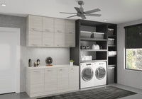 44 inch Kennicott Matte Silver Damp Rated Ceiling Fan and Wall Control