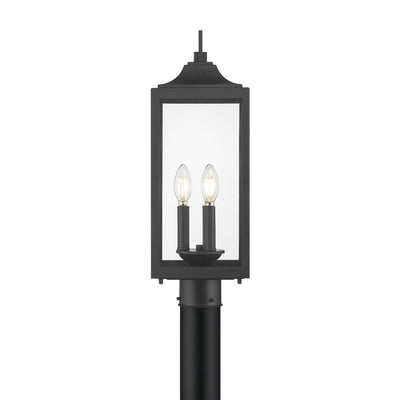 20.5'' Halston Powder Coated Black 3 Light Post Lantern