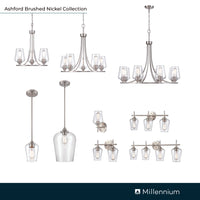 22'' Ashford Brushed Nickel 3 Light Bath Vanity