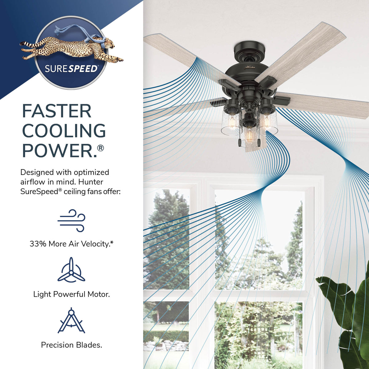52 inch Hartland Noble Bronze Ceiling Fan with LED Light Kit and Pull Chain