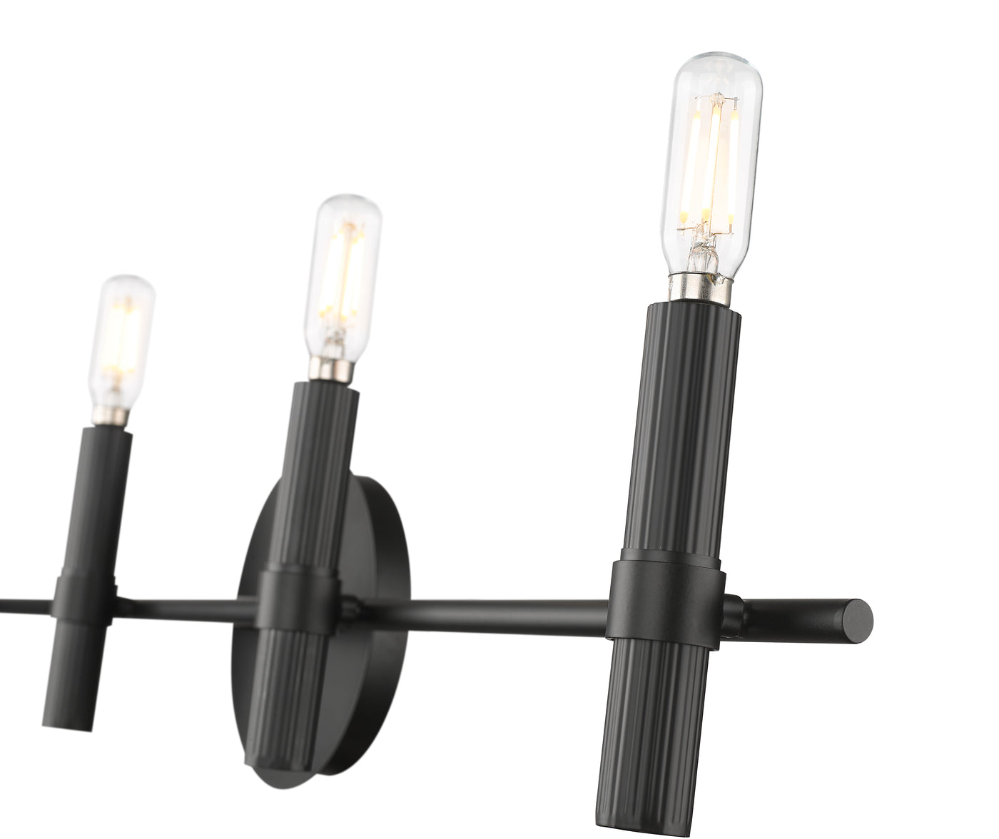 31.5'' Skyva Matte Black 4 Light Bath Vanity