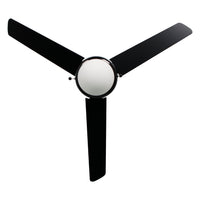 50 Inch Contempo AC Black Indoor Ceiling Fan 3-Blade 2 Lights Reversible