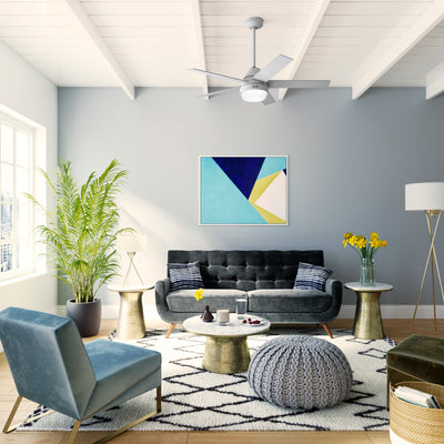 52 inch Aerodyne Wi-Fi Dove Grey Ceiling Fan with LED Light Kit and Handheld Remote