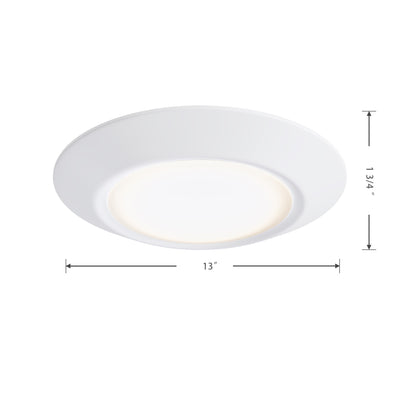 13-inch White Wall Light with 5-CCT Selectable White