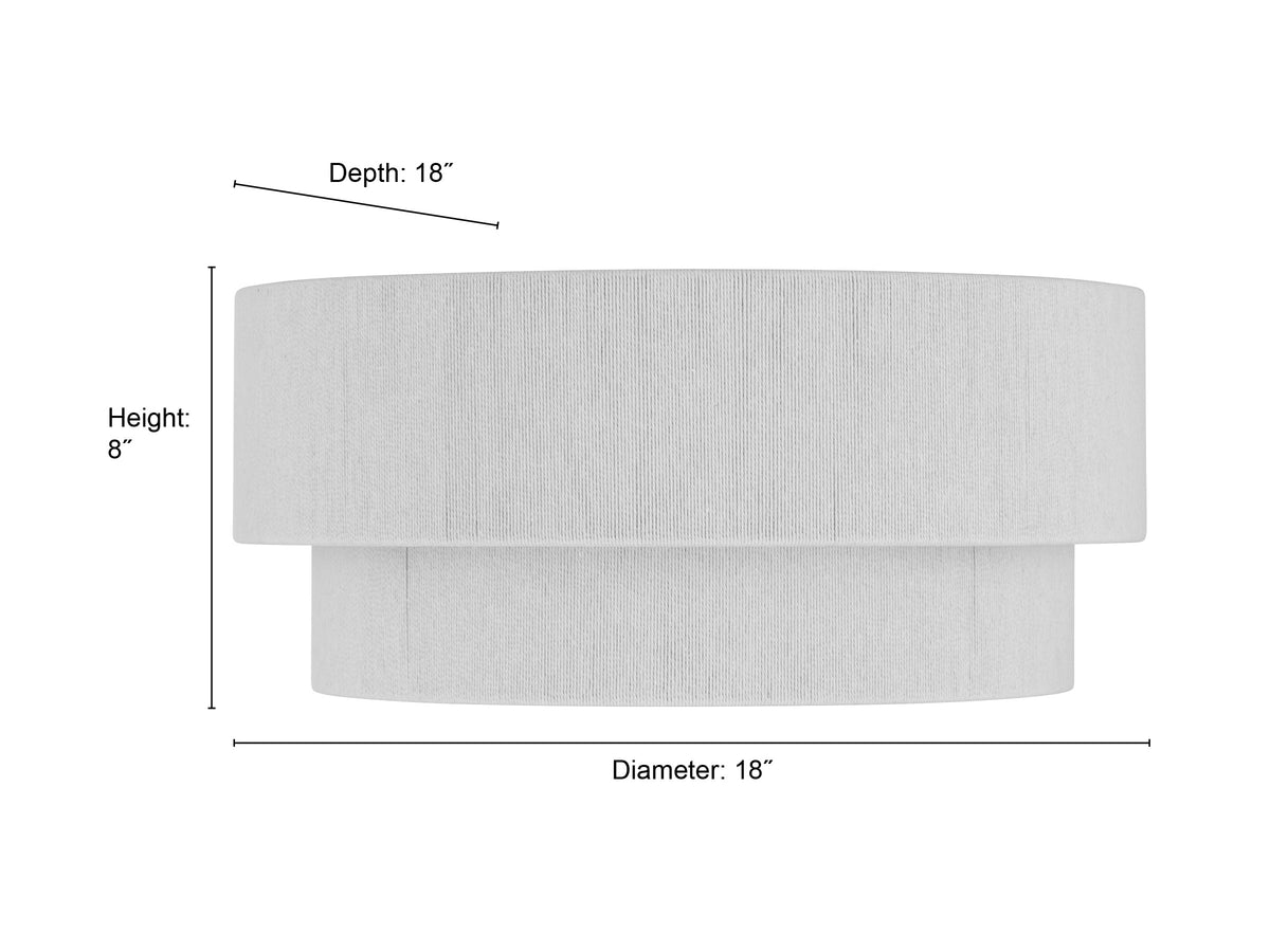 8'' Helbert Matte Black 4 Light Flush Mount