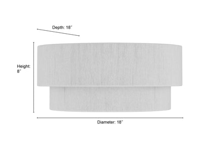 8'' Helbert Matte Black 4 Light Flush Mount