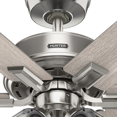 52 inch Fonthill ENERGY STAR® HunterExpress Brushed Nickel Ceiling Fan with LED Light Kit and Handheld Remote