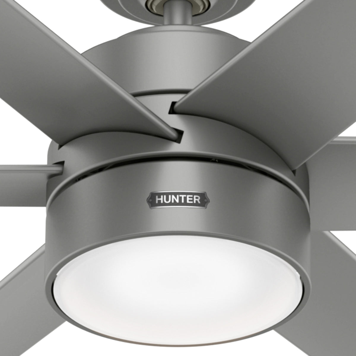 72 inch Solaria ENERGY STAR® Matte Silver Damp Rated Ceiling Fan with LED Light Kit and Wall Control