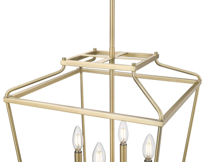 21'' Nellita Vintage Brass 4 Light Pendant