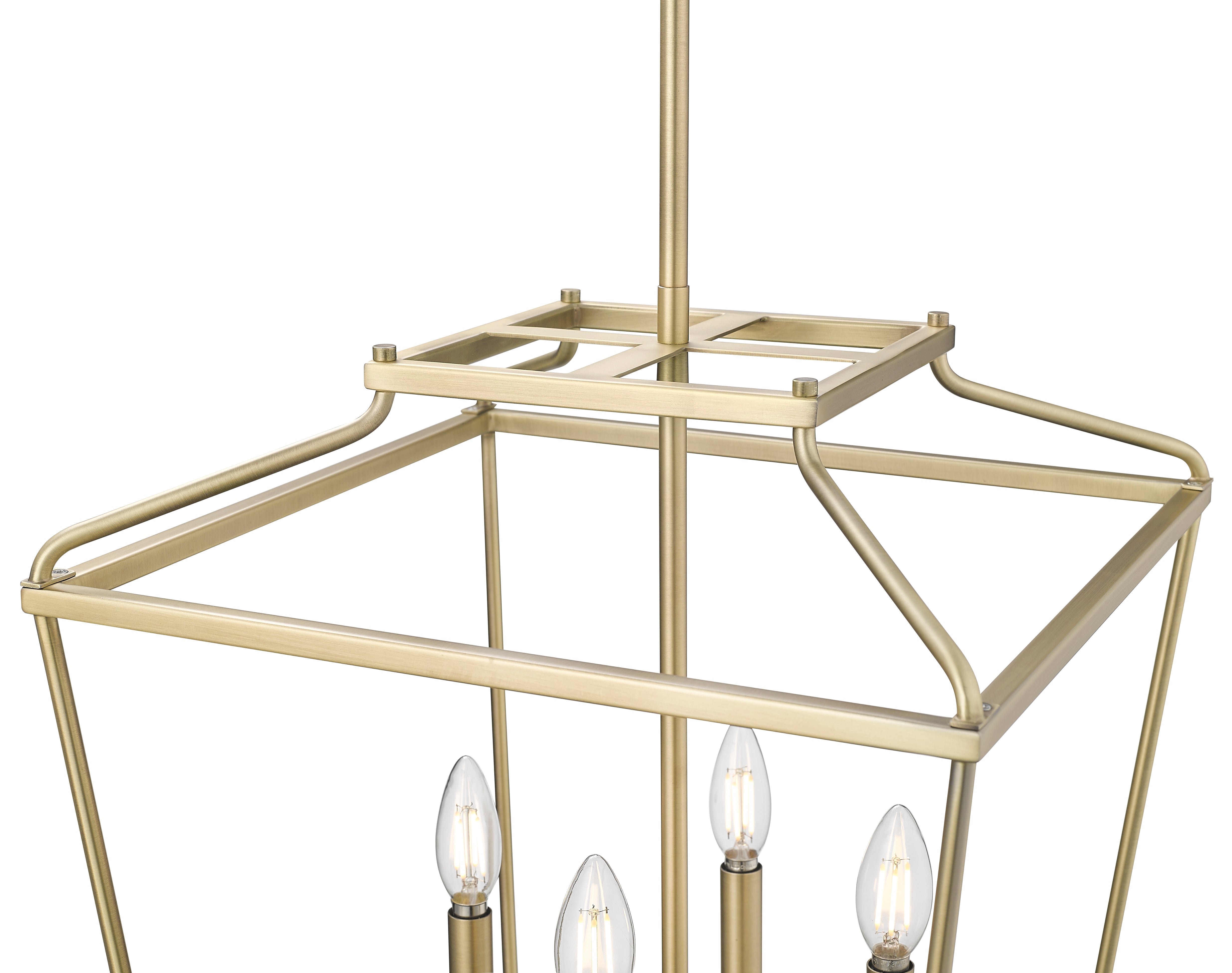 21'' Nellita Vintage Brass 4 Light Pendant