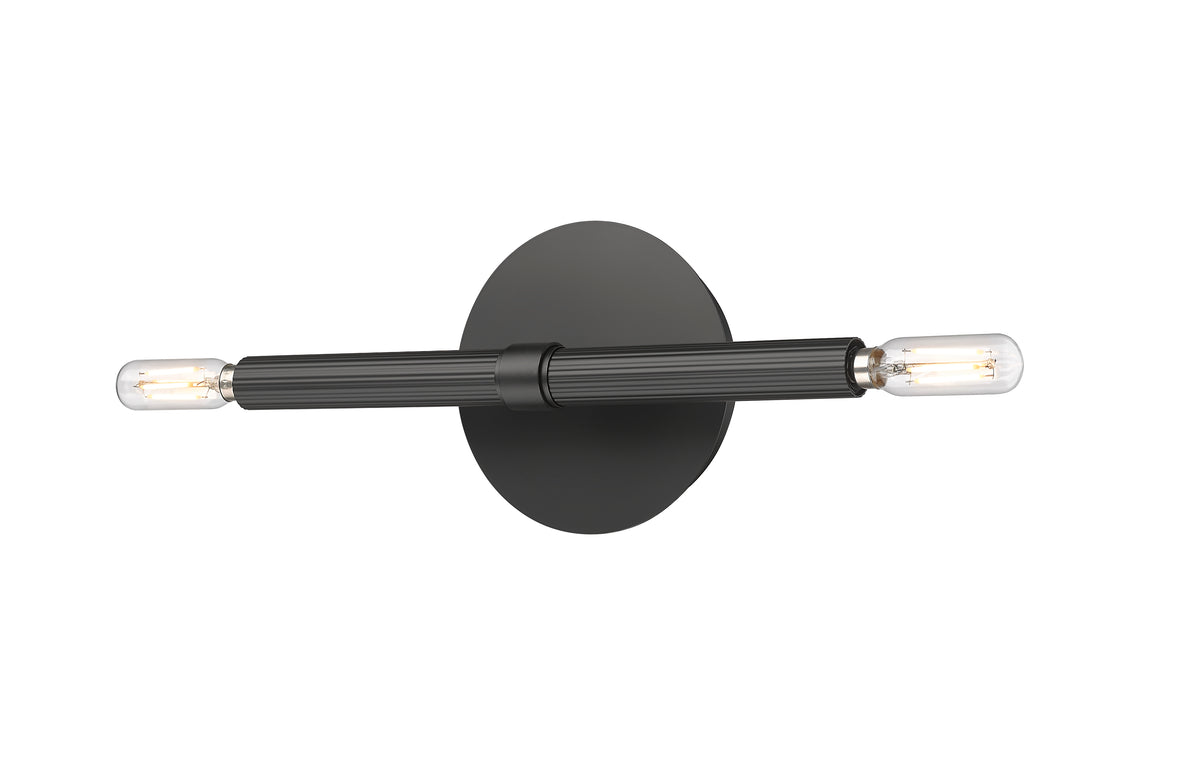 12.25'' Skyva Matte Black 2 Light Wall Sconce
