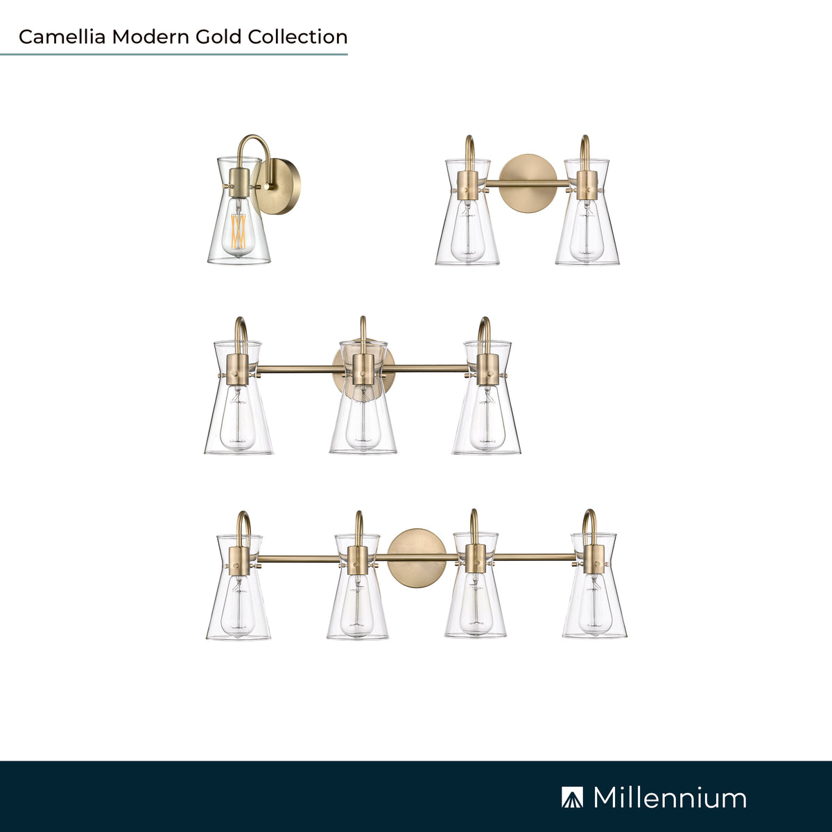 4.75'' Camellia Modern Gold 1 Light Wall Sconce