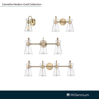 4.75'' Camellia Modern Gold 1 Light Wall Sconce