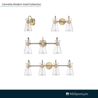 30.7'' Camellia Modern Gold 4 Light Bath Vanity