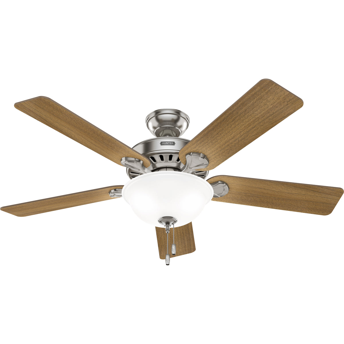 52 inch Pro's Best ENERGY STAR® Brushed Nickel Ceiling Fan with LED Light Kit and Pull Chain