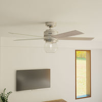 52 inch Xidane Brushed Nickel Ceiling Fan with LED Light Kit and Handheld Remote