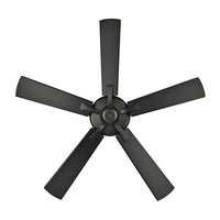 52 Inch Brisden AC Matte Black Indoor Ceiling Fan 5-Blade Reversible