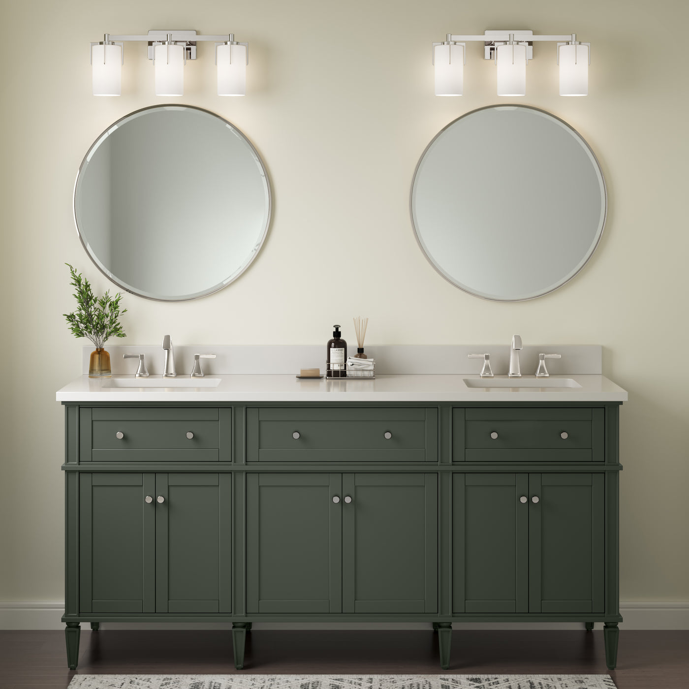 22'' Froselle Polished Nickel 3 Light Bath Vanity