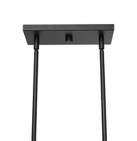 10.75'' Nellita Matte Black 5 Light Linear Chandelier