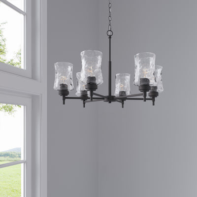 17.5'' Clarvyn Matte Black 6 Light Chandelier
