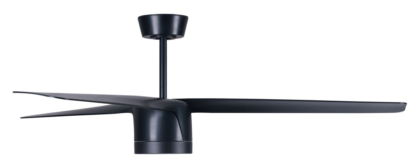 56 Inch 1 Light LED Indoor Outdoor Black Fan with Remote