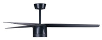 56 Inch 1 Light LED Indoor Outdoor Black Fan with Remote