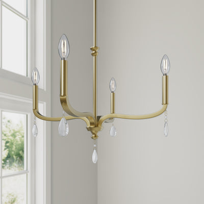 17.5'' Viremont Vintage Brass 4 Light Chandelier