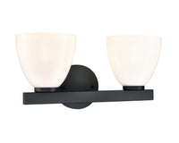15.75'' Apria Matte Black 2 Light Bath Vanity