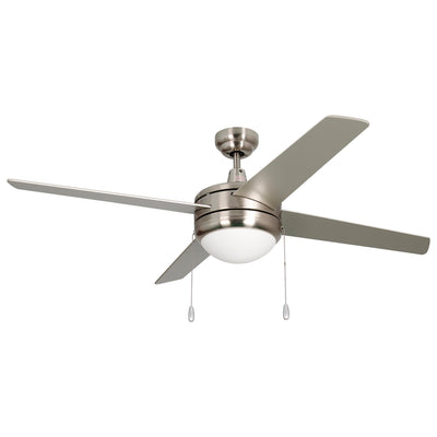 52 Inch Europa IV AC Brushed Nickel Indoor Ceiling Fan 4-Blade Reversible