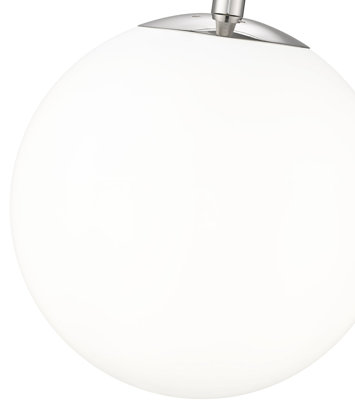 12-inch Kairo Polished Nickel 1-Light Shiny Opal Glass Pendant Light