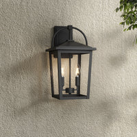 9'' Strathden Powder Coated Black 2 Light Lantern