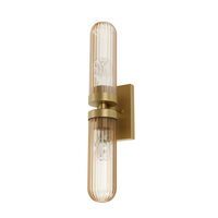Beverly Glen 24-inch 2-light Luxe Gold Vanity Light with Amber Glass