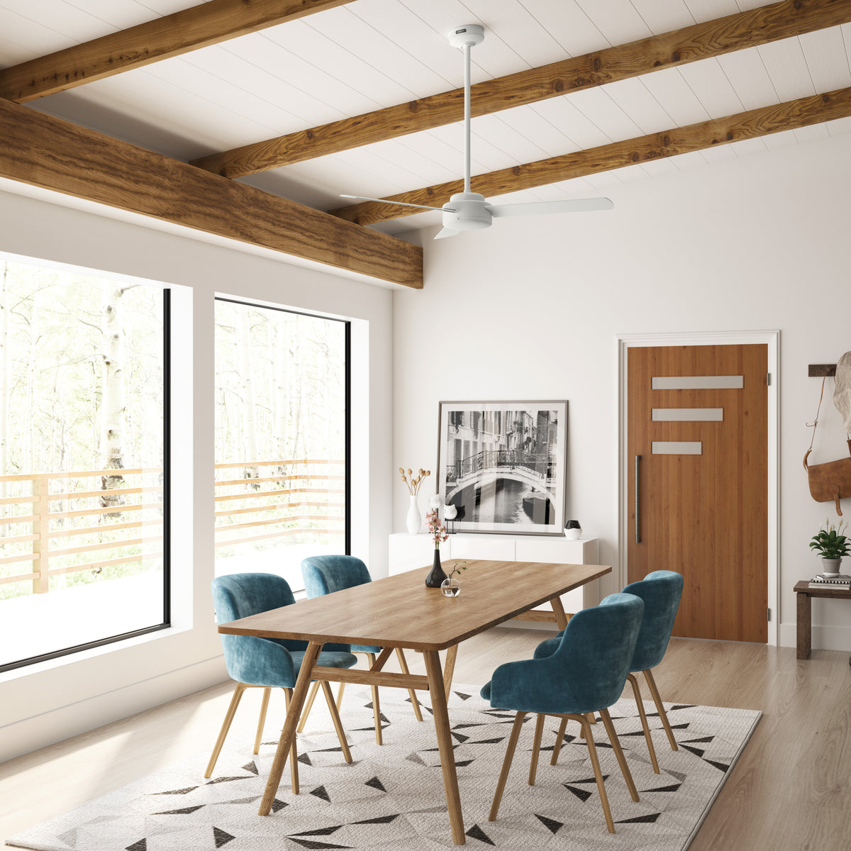 52 inch Presto Matte White Ceiling Fan and Wall Control