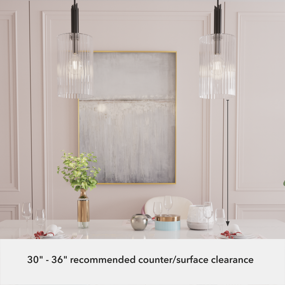 Gatz 10-inch 1-light Matte Black Pendant with Clear Fluted Glass