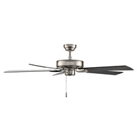 52 Inch Brisden AC Brushed Nickel Indoor Ceiling Fan 5-Blade Reversible