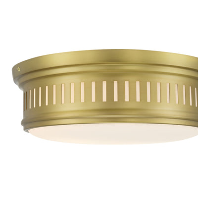 5'' Velune Vintage Brass 2 Light Flush Mount