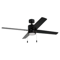 52 Inch Aldea IV AC Matte Black Indoor Ceiling Fan 4-Blade Reversible
