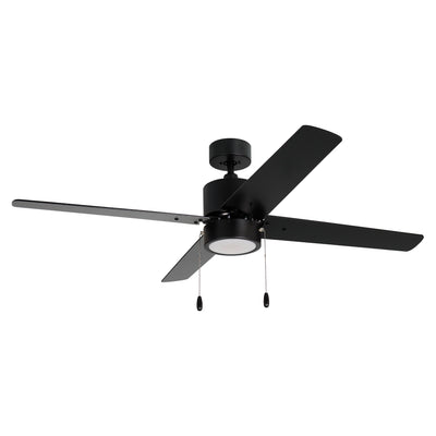 52 Inch Aldea IV AC Matte Black Indoor Ceiling Fan 4-Blade Reversible