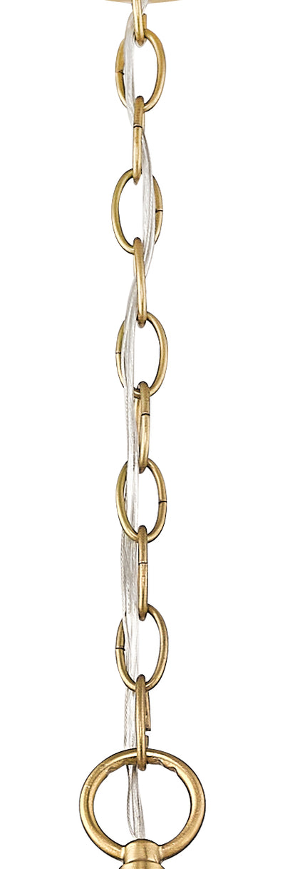 23'' Jody Vintage Brass 5 Light Chandelier