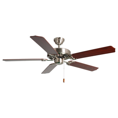 52 Inch Desert Moon AC Brushed Nickel Ceiling Fan 5-Blade Reversible