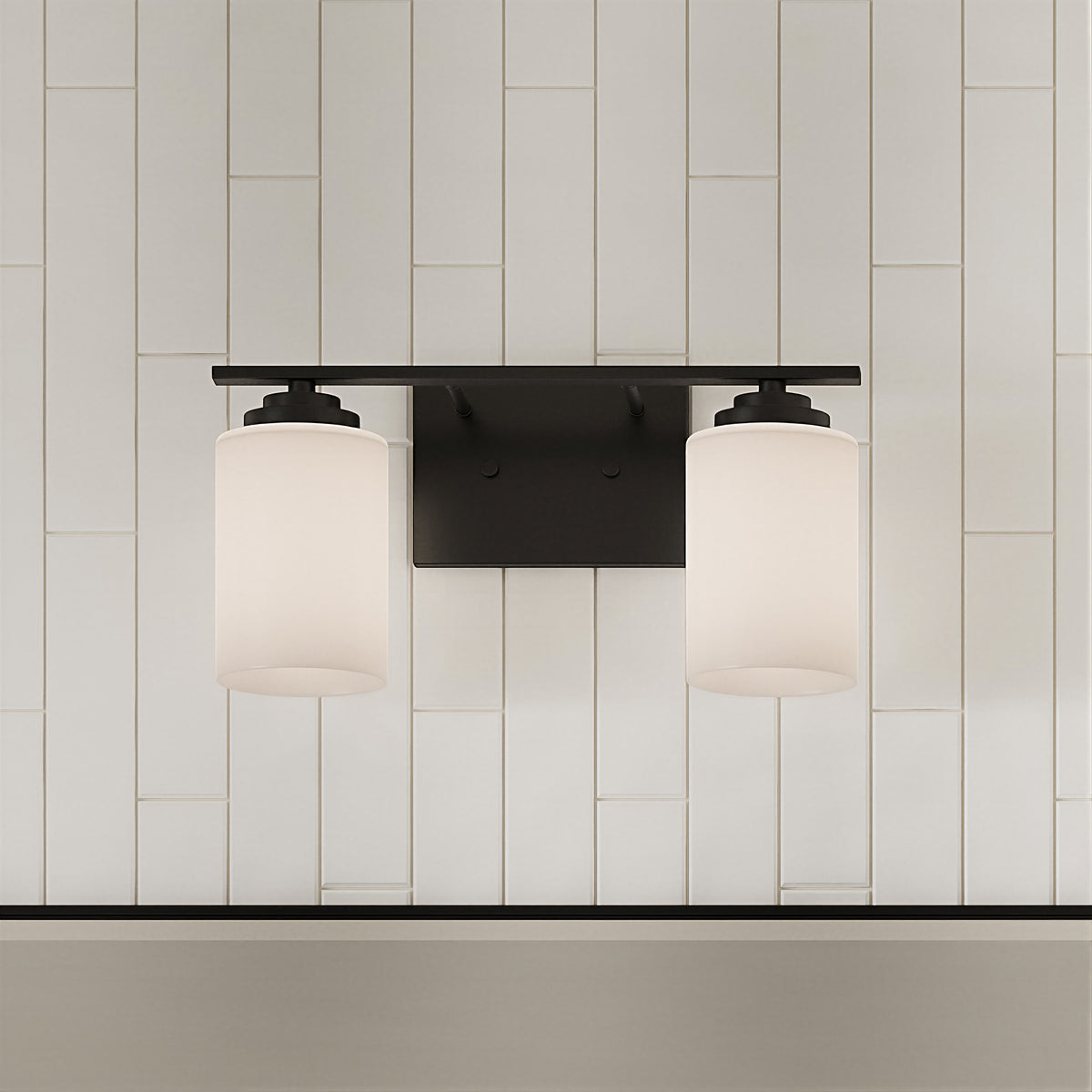 14.25'' Durham Matte Black 2 Light Bath Vanity