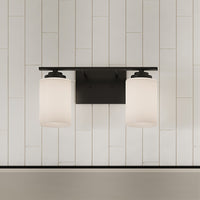 14.25'' Durham Matte Black 2 Light Bath Vanity
