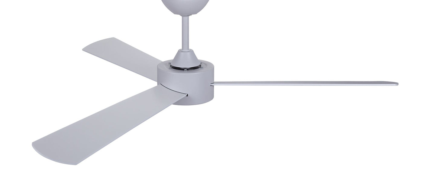 52 Inch DC White Fan with Reversible White Washed Oak Blades and Remote