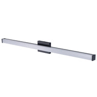 48-inch Matte Black Cylinder Bath Bar Vanity Light