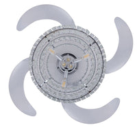 48 Inch Chrome Retractable Blade Ceiling Fan