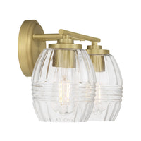 14'' Miravelle Vintage Brass 2 Light Bath Vanity