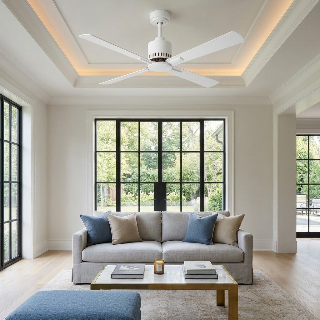 52 Inch DC White Fan with Remote