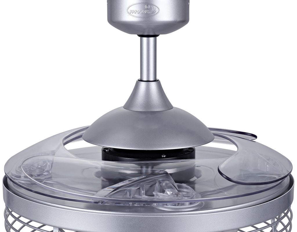 Carbondale 48 Inch 3 Light Silver Ceiling Fan with Retractable Blades